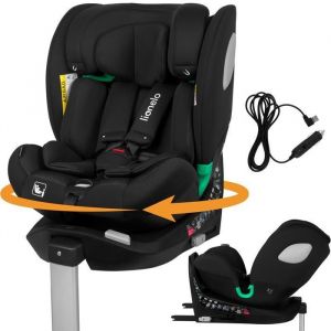 Lionelo Siège auto pivotant BRAAM Air i-Size Black Carbon