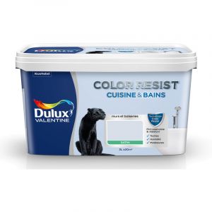 Image de Dulux Valentine Peinture cuisine et salle de bain Color resist embruns satin 2L