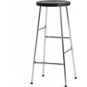 Hay Tabouret de bar Cornet - fumé - chrome - haut Marron