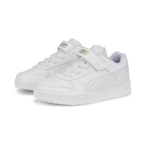 Puma RBD Game Low AC PS Basket, White White Team Gold, 32 EU