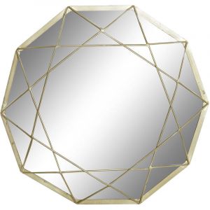 DKD Home Decor Miroir Mural 50 x 5 x 52 cm Verre Doré Fer