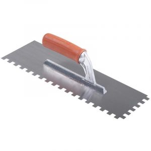 Raimondi Platoir denté avec poignée caoutchouc - 36 x 13 cm - Denture 10 x 10 - 11333