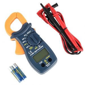 Electraline 59008 Multimètre numérique électrique avec pince ampèremétrique portable, 2000 comptes de tension, mesure actuelle, tension, résistance