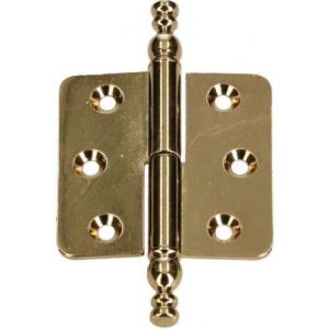 KOTARBAU Charnières décoratives 45 x 45 mm Bande de style Charnière de meuble universelle Différentes couleurs Antirouille Gauche/droite Robuste Pratique (laiton gauche)