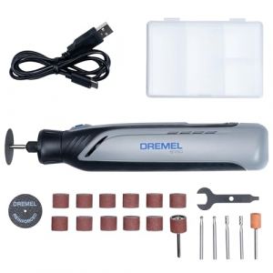 Dremel 8150 outil multi-usage sans-charbon 7,2 V, batterie rechargeable USB-C 2 Ah, 20 accessoires, Vitesse Variable 5.000-30.000 tr/min, éclairage LED, Découpe, Ponçage, Gravure, Meulage
