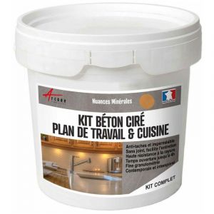 Image de Arcane industries Kit Béton Ciré Plan de Travail - Cuisine - Cedrat - Jaune - kit 2 m² (2 couches)