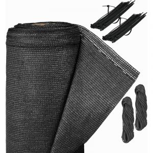 Image de Relaxdays Brise-vue, 1,5 x 25 m, pour jardin et balcon, r&eacute;sistant aux intemp&eacute;ries et aux UV, tissu HDPE, anthracite