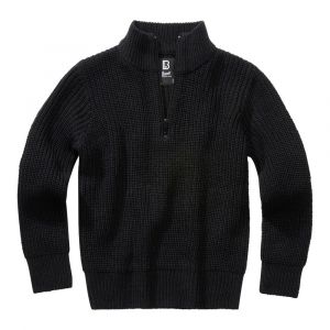 Brandit Sweater Col Haut Marine Troyer 122-128 cm Black