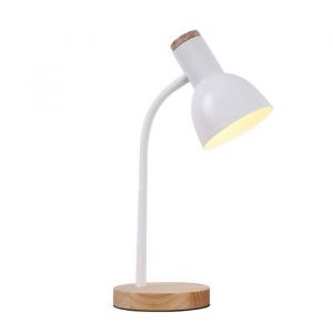 Lampe De Bureau Série, 1Xe-27 Avec Bois (Blanc) Thsinde