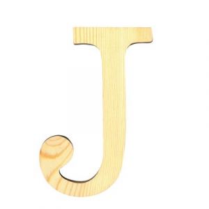 Artémio Lettre J - Hauteur 19 cm - Bois découpé