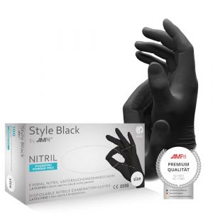 AMPri Style Black Nitrilhandschuhe schwarz puderfrei Gr. M