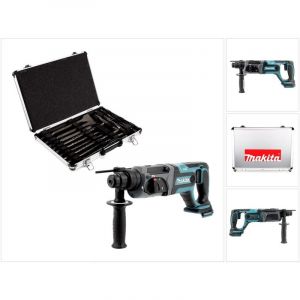 Makita DHR 241 Z Marteau perforateur sans fil 18 V Li-Ion avec prise SDS-Plus Solo + D-42444 Jeu de forets-burineurs SDS-Plus 17 pièces en