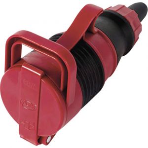 Image de Rev Prise femelle avec mise &agrave; la terre 0019221000 Polycarbonate, Caoutchouc (synth&eacute;tique) 250 V rouge-noir IP44 1 pc(s)