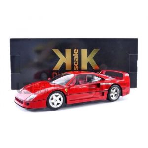 Voiture Miniature de Collection - KK SCALE MODELS 1/18 - FERRARI F40 -1987 - Red - 180694R