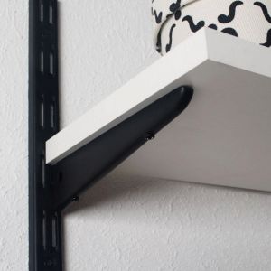 Console en u perfor&eacute;e l170 noir mat