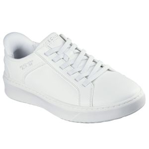 Skechers Mocassins - 183177-WHT - Baskets en cuir synthétique - Confort Slip-ins - Homme Blanc
