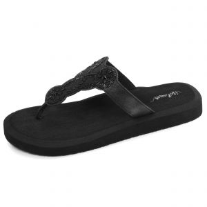 Isotoner Chaussures Tongstrès confortables, dessus sophistiqué