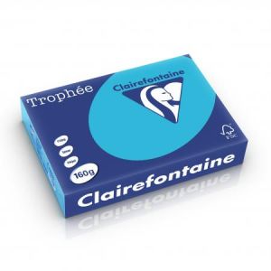 Image de Clairefontaine 1052C - Ramette de 250 feuilles de papier Trophée bleu royal, A4, 160 g/m²