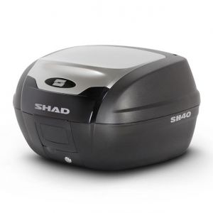 Shad Top Case Sh40 Alu Look One Size Black / Silver - Black / Silver - Taille One Size