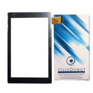 Visiodirect Vitre ecran tactile pour Archos 101B Oxygen Ultra 10.1- HXD1076 V3.0 V4.0 Tablette gris noir