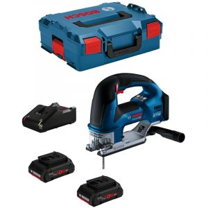 Bosch AKKU-STICHSäGE gst 18V-155 bc, 2XPROCORE18V 4.0AH, LADGERäT und l-boxx professional 06015B1002