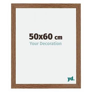 Your Decoration - 50x60 cm - Cadres Photo en mdf Avec Verre acrylique - Anti-Reflet - Excellente Qualité - Chêne Rustique - Cadre Decoration Murale