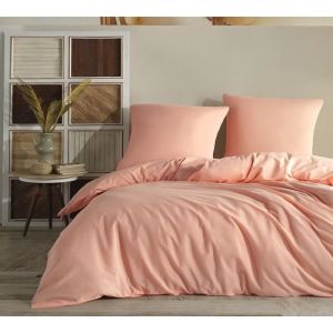 M'DECO Parure de lit UNI Corail, 140x200cm