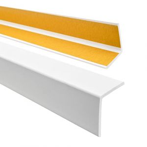 Cornière de protection dangle adhésive en PVC souple blanc 27 x 27 mm 100 cm