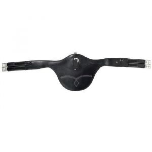 Horze Sangle a bavette Cavender pour chevaux - 100% cuir - Taille 110 - Noir