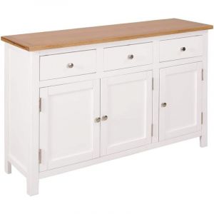 Image de Buffet bahut armoire console meuble de rangement 110 cm bois de c ne m if 4402051