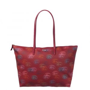 Image de Lacoste Sac cabas L.12.12 en toile enduite à motif crocodiles Taille Taille unique Multicroc Pinot