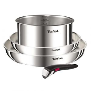 Tefal L896s453 Emotion, Batterie De Cuisine 4 Pi&egrave;ces, Acier Inoxydable