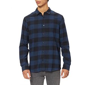 Only & Sons Onsgudmund Ls Checked Shirt Noos Chemise Casual, Multicolore (Dress Blues), Small Homme