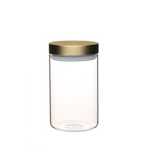 Master class KitchenCraft Masterclass Jars de Jars de conservation des aliments en verre avec fermeture hermétique et couvercle de Acier inoxydable, transparent,