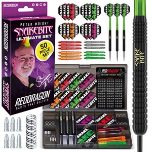 Image de RED DRAGON Peter Wright Snakebite Ultimate Ensemble de fléchettes et accessoires 50 pièces