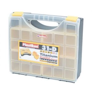 Plastiken Organisateur a outil 83031DNOIRE - cube - 31 cm - titanium - en plastique