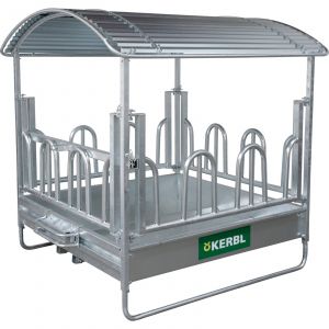 Kerbl Râtelier rectangle à arceaux galva à 12 places