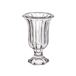 Wadiga Vase vasque en verre Rayures - 15x15x24cm