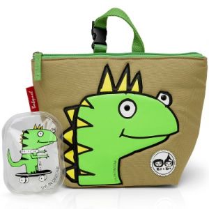 Image de Zip & Zoé Sac à repas isotherme enfant Dylan Dino Face vert