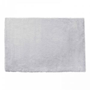 Image de Oviala Tapis rectangulaire fausse fourrure gris clair 120 x 160 cm