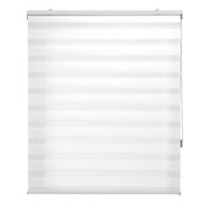 Blindecor Lira Store Enrouleur Jour Nuit Tissu Double, Couleur Blanc cassé, Store zèbre 180 x 180 cm