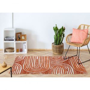 Naf Naf Tapis moderne plat abstrait Zuji Tempo 120x170 Orange