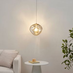 Kosilum Suspension moderne verre fumé réfléchissant - Isotta