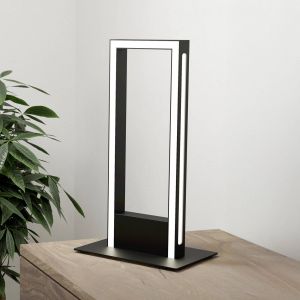 Eglo Connect.z Lampe de chevet LED connect&eacute;e Salvilanas-Z, lampe de table dimmable contr&ocirc;lable par application et commande vocale Alexa, ZigBee, blanc chaud &ndash; froid, m&eacute;tal noir