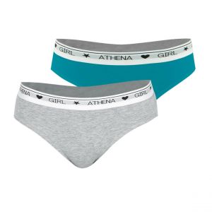 Athena Lot de 2 slips Coton Ultra Doux by Fille