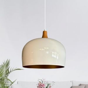 Image de Bamyum - T&ecirc;te de Lit Champignon Invers&eacute;e en Bois Blanc, Lustre Simple en M&eacute;tal, Lampe de Salon, Cuisine, Caf&eacute;, Bureau, H&ocirc;tel