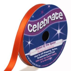 Celebrate 6m de Ruban Satin - orange - Largeur 0.6cm