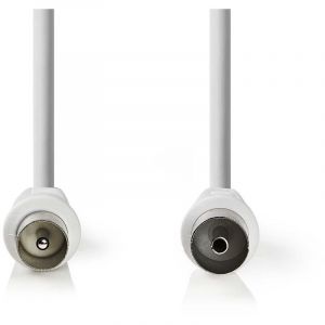 Nedis C&agrave;ble coaxial 90 dB - CEI (Coaxial) M&agrave;le - CEI (Coaxial) Femelle - 20 m - Blanc ALPEXE-1566