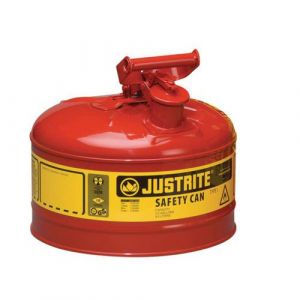 Justrite - Récipient de collecte en acier, capacité 1 l, rouge