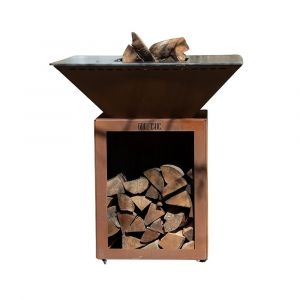 Brasero Cevenol Corten Bois Carre 83 Simple Cuve